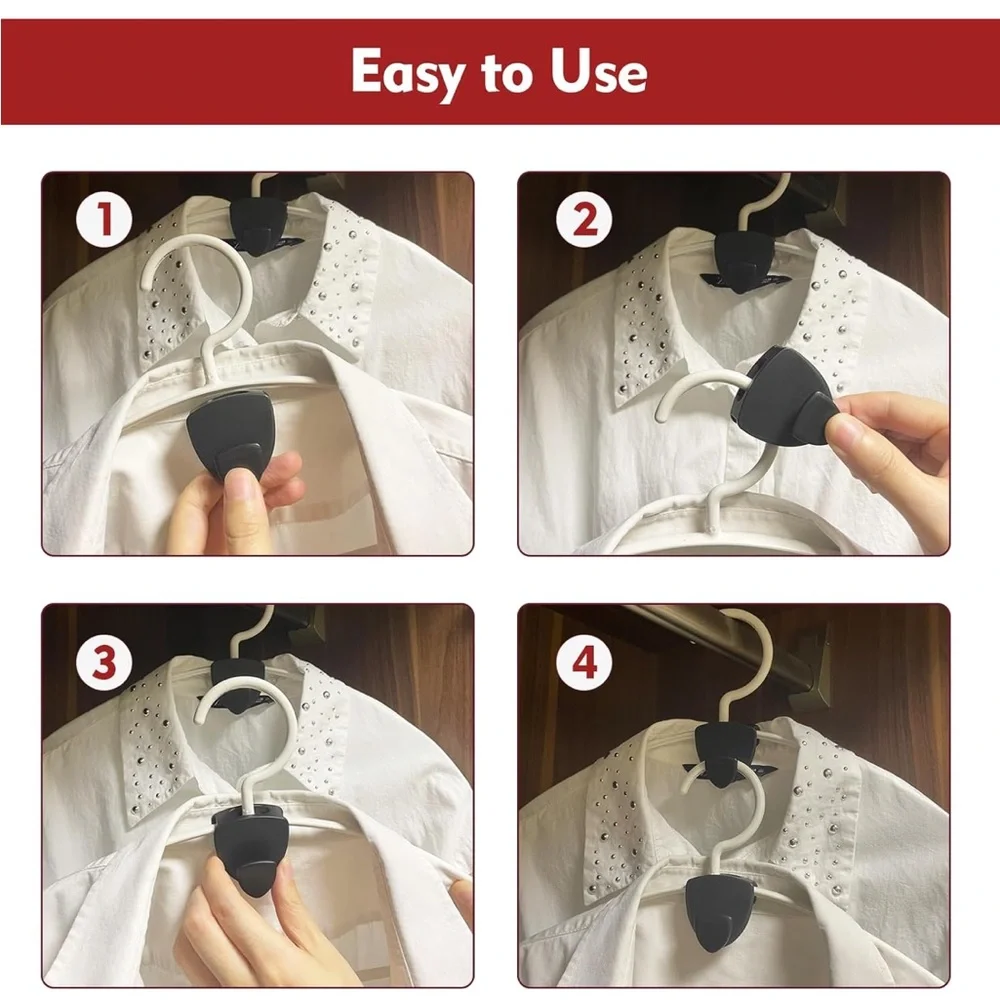 50 Pack Black Space Saver Hangers